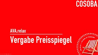 Preisspiegel erstellen mit AVA Software AVA.relax von COSOBA