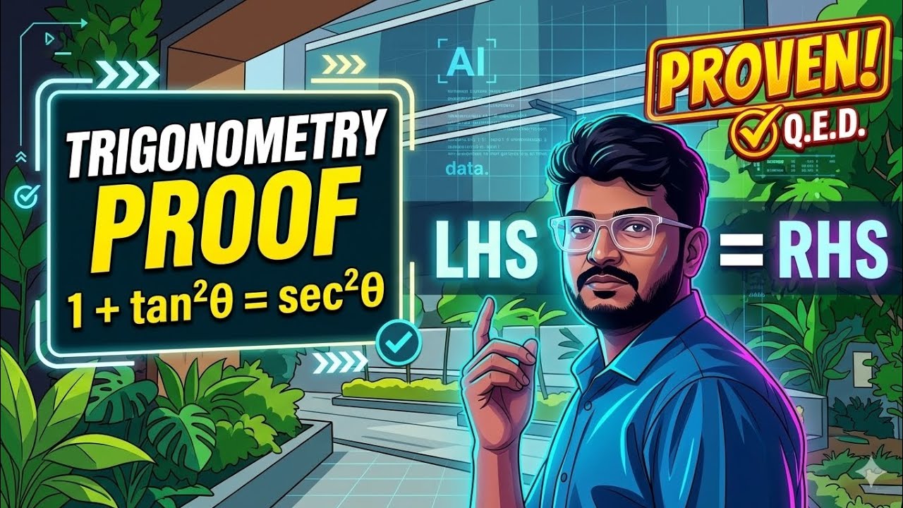 Prove 1 + tan²θ = sec²θ in 50 Seconds 🔥 | Easy Trigonometry Trick
