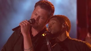 Usher Goes Country! Covers Blake Shelton's 'Neon Light' During Live Performance