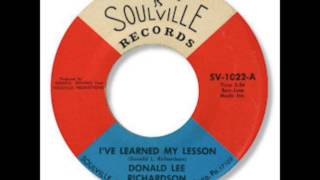 Donald Lee Richardson - I've Learned My Lesson 1968