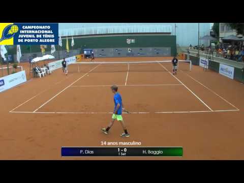 Dia 14.02.2017  Pedro Dias x Henrique Baggio  6x1 6x2 14 anos masculino