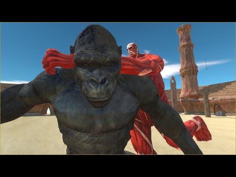 COLOSSAL TITAN VS KING KONG - Animal Revolt Battle Simulator