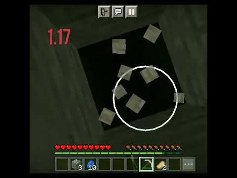 Digging Straight down in Minecraft // 1.17 VS 1.18 // ... #shorts