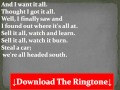 Sting - One Last Run Lyrics 