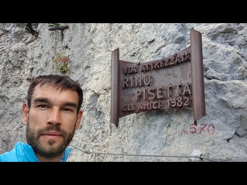 Via Ferrata in Italy, Sarche. Rino Pisetta - Dain Piccolo.