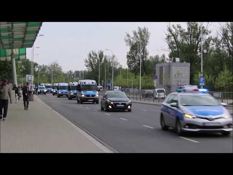 Alarmowo kolumna OPP Bydgoszcz- Przejazd alarmowy 15 Radiowozów