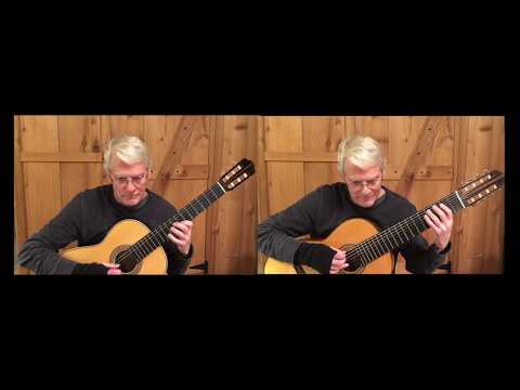 Bourree 1 & 2 English Suite 1 by J S Bach- Daniel Estrem, 6 & 8-string guitars
