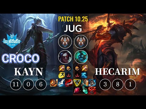 hyF Croco Kayn vs Hecarim Jungle - KR Patch 10.25