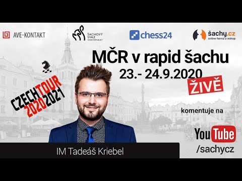 MČR v rapid šachu 2020 - přímý přenos z 1. hracího dne, komentuje IM Tadeáš Kriebel
