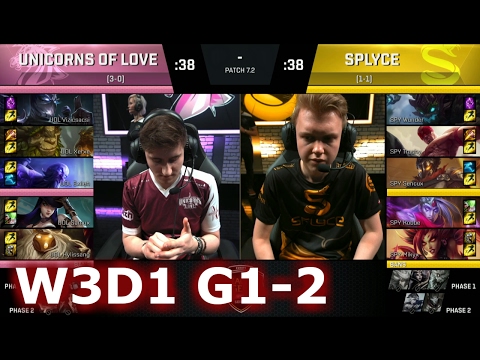 Splyce vs Unicorns of Love | Game 2 S7 EU LCS Spring 2017 Week 3 Day 1 | SPY vs UOL G2 W3D1