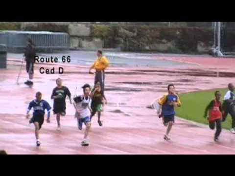 Burnaby 100m sprint finals: 1st place Cedric Route 66 Ducharme