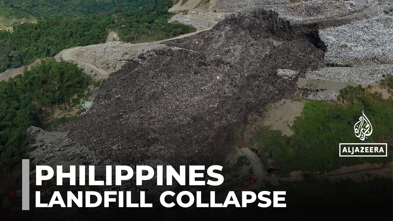 Philippines landfill collapse: Rescue workers race to find dozens still missing
