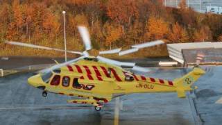 preview picture of video 'AW139 Approaching and Landing at the hospital in Tromso'