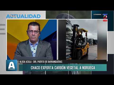 CHACO EXPORTA CARBÓN VEGETAL A NORUEGA - ALICIA AZULA, DIR. PUERTOS DE BARRANQUERAS