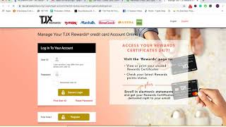 Marshalls Credit Card Login – tjx.syf.com