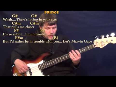 Marvin Gaye (Charlie Puth) Bass Guitar Cover Lesson in E with Chords/Lyrics