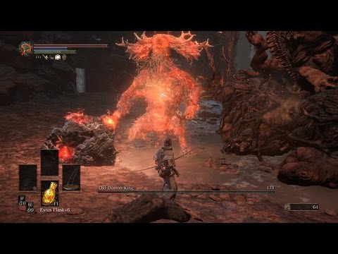 Dark Souls 3 - Mercenary (Bow Only) Boss Fight #9 - Old Demon King (No Damage) (SL:25)