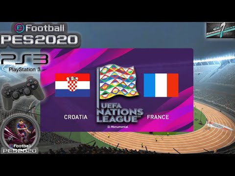 Croatia Vs France UEFA Nations League eFootball PES 2020 || PS3 Gameplay Full HD 60 Fps