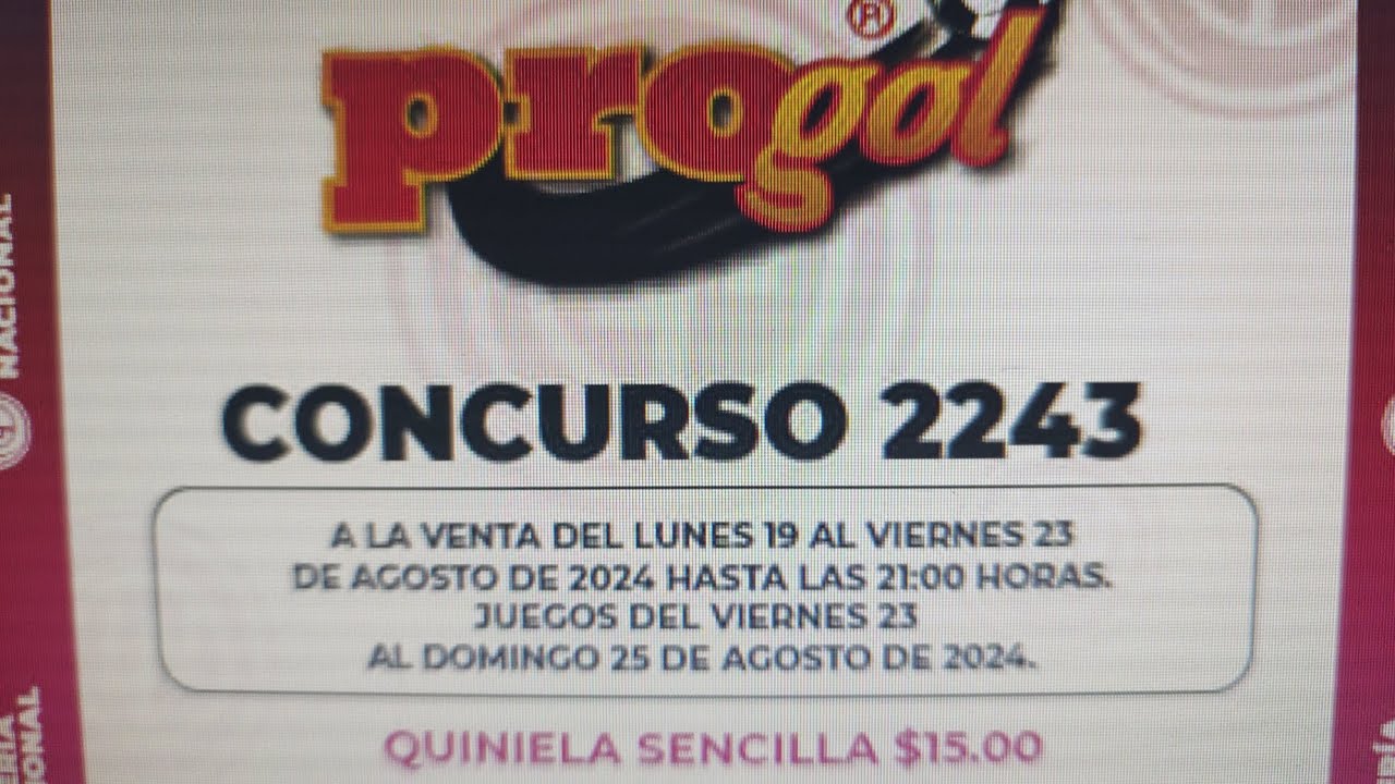 resultados Progol 2243 resultado final así termino la kina