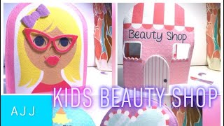 Kids Beauty Shop Fun! Lipstick, Blush, Bows! 💄