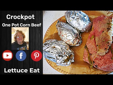 David Cooks One Crockpot Pot Corn Beef & Potatoes.