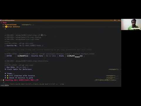 EmacsConf 2021: Find Your (In)voice: Emacs for Invoicing - Bala Ramadurai