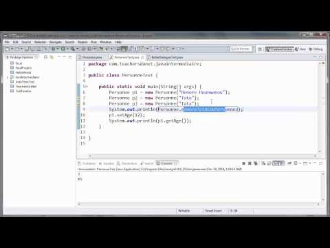 JAVA Intermédiaire 16 Variables et méthodes statiques en JAVA