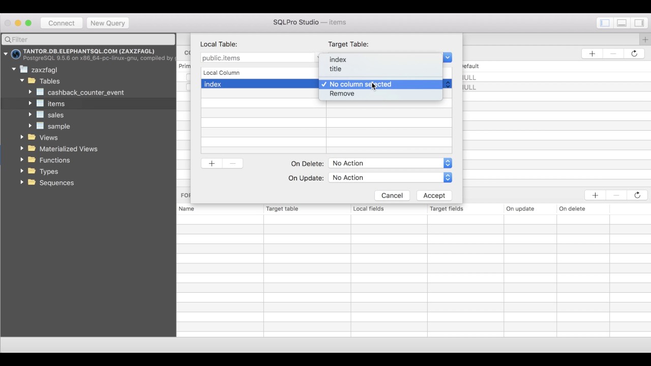 Postgres add/edit foreign key