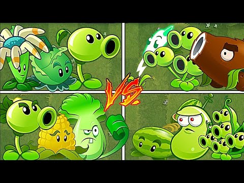 Random 4 Team First Plants Battles - Which Team Will Win? - PvZ2 Team Plants vs Team Plants