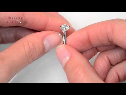 Lily Diamond 1.00CT 18K White Gold Engagement Ring - UT24