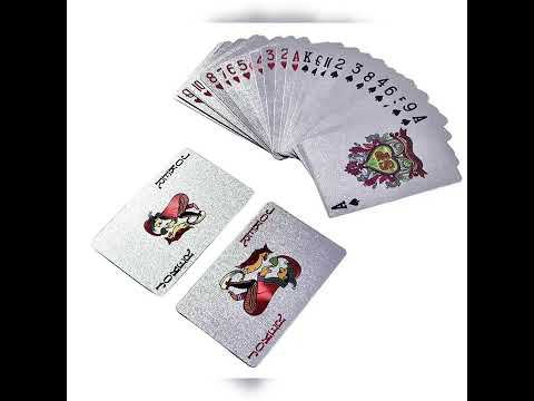 Plastic new year gift silver plated playing card, size: pock...