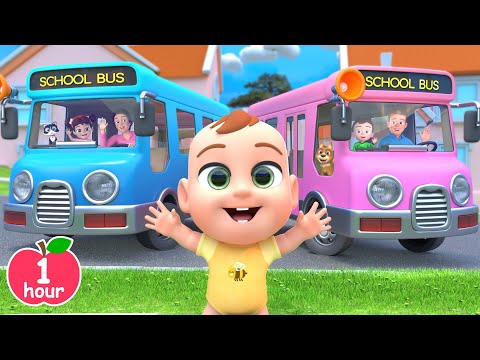 Wheels on the Bus Colors +More Lalafun Nursery Rhymes & Kids Songs