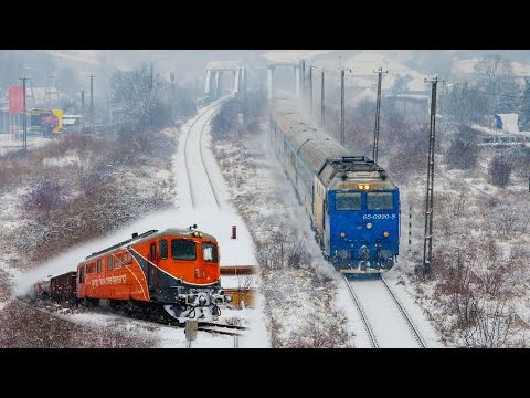 Trenuri / Trains in Snow in Oradea Est (Vol. 67) (21 01 2016)