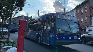 St George Ferry Bound 2019 Novabus LFS 8708 & 8717 S46 & S48 Local Buses At Victory Blvd & Monroe Av