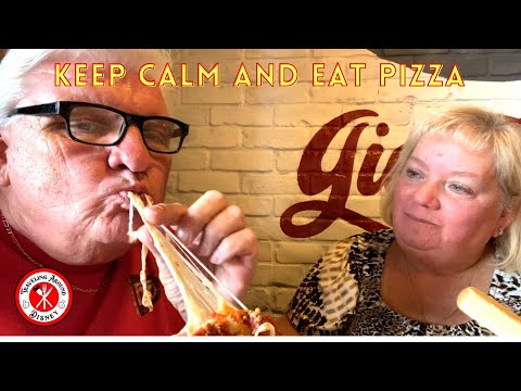 Traveling Around Disney goes to Giordano's Pizza for a cheese pizza pie | Orlando Dining Review