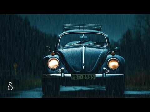 Heavy Rain On VW Bug Car 🌧️ Black Screen | 12 Hours | Sleep In Series