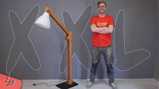 Tolle Stehlampe aus Holz selber bauen