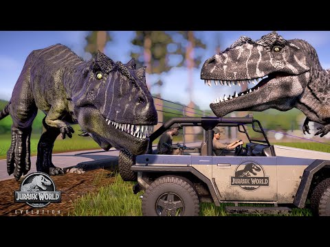 NEW MOD! The ISLE Inspired HUGE GIGANOTOSAURUS in Jurassic World Evolution, Breakout & Fighting!