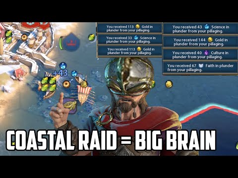 Coastal Raiding made my brain bigger - Civ 6 Deity Ep.2