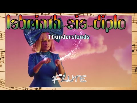 LSD - Thunderclouds feat. Sia, Diplo and Labrinth - Flute   Free Sheet Music