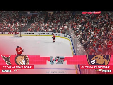NHL 21 Full Match - Ottawa Senators vs Florida Panthers - Simulation