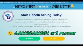 Hashrapid.io || new free btc mining site 2019 || free Cryptos