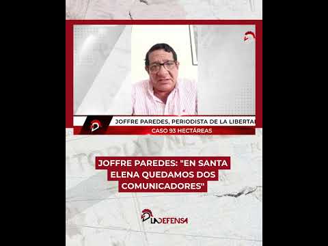#shorts | JOFFRE PAREDES: "EN SANTA ELENA QUEDAMOS DOS COMUNICADORES"