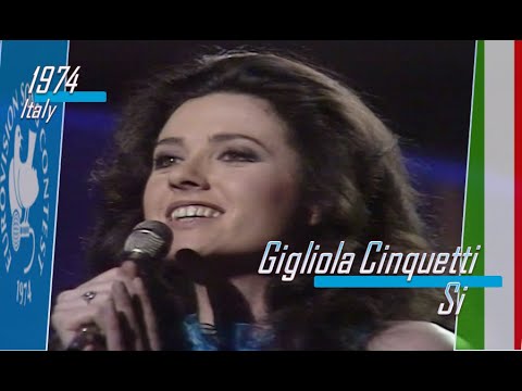 eurovision 1974 Italy 🇮🇹 Gigliola Cinquetti - Si ᴴᴰ