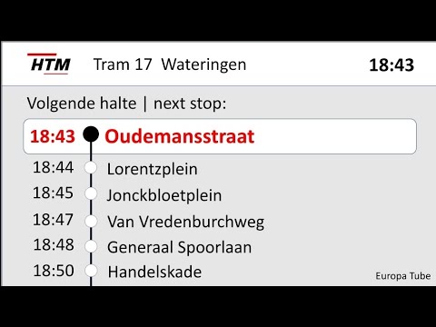 HTM Tram 17 | Den Haag Kunstmuseum - Wateringen | 2022/2023