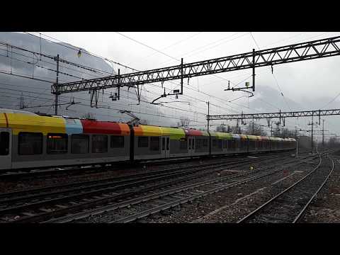 UN ETR.170 IN TRANSITO LENTO A PERI (VR) LINEA DEL BRENNERO. 17 - 3 - 2018