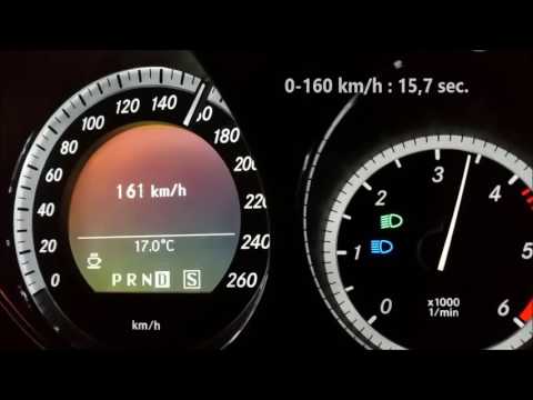 Mercedes E350 CDI - Cabrio - Acceleration 0-100km/h  0-200km/h  Hızlanma