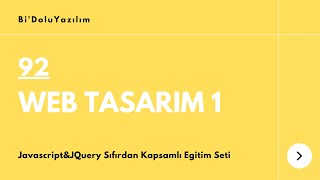 Javascript Dersleri || JQuery Dersleri -92- Web Tasarımı - 1 : Header - Menü