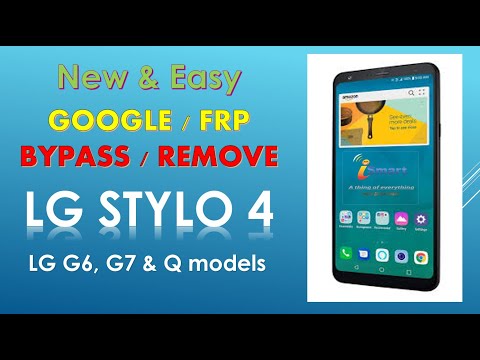 How to Remove bypass google account 2019 LG STYLO 4, G6, G7 Android 8.1.0