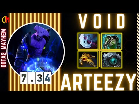 Arteezy Faceless 2023 Void Bash Machine   Dota 2 Pro Gameplay 7.34
